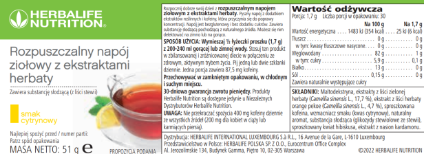 herbatka 51g cytrynowa