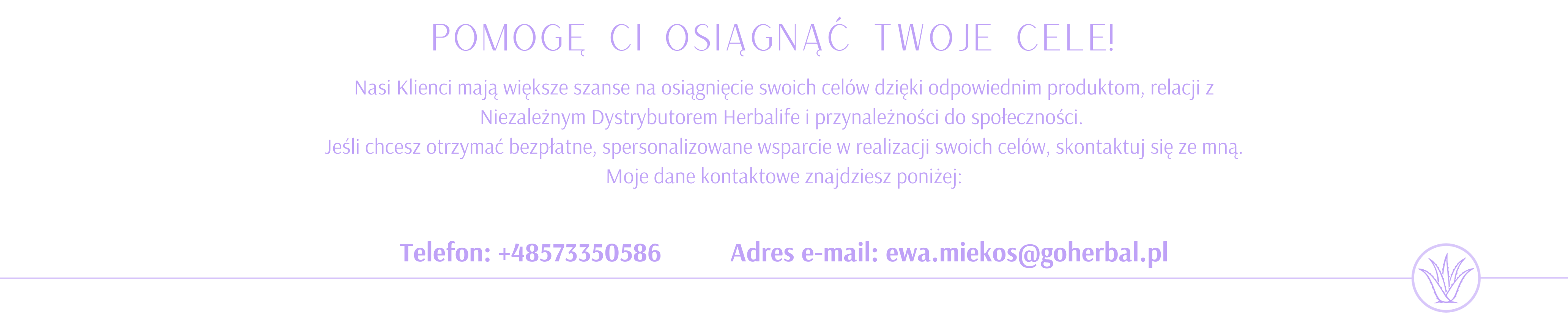 Obrazek z informacjami o numerze telefonu i adresie mailowym